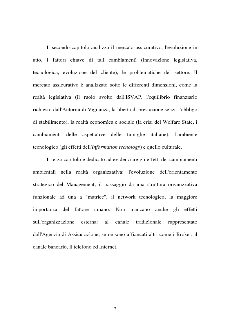 Anteprima della tesi: I sistemi organizzativi delle imprese di assicurazione. L'Aurora Assicurazioni S.p.A., Pagina 3
