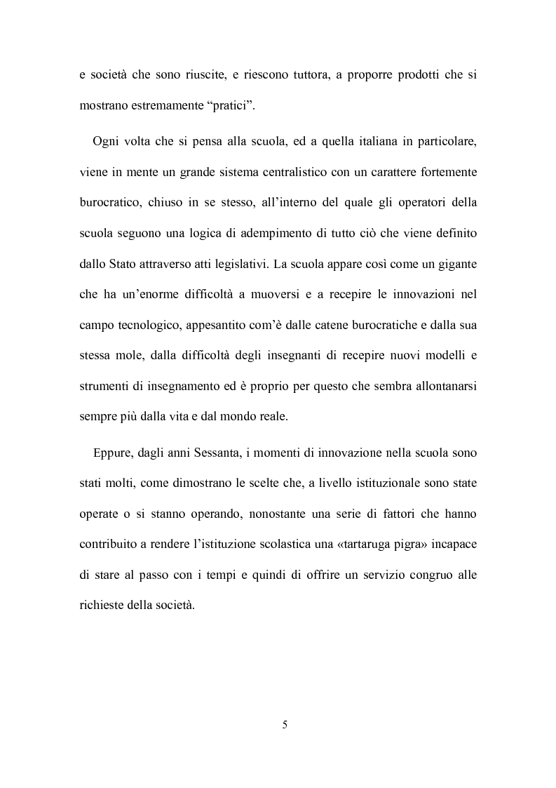 Anteprima della tesi: Computer, insegnamento, scuola: esperienze e prospettive, Pagina 2