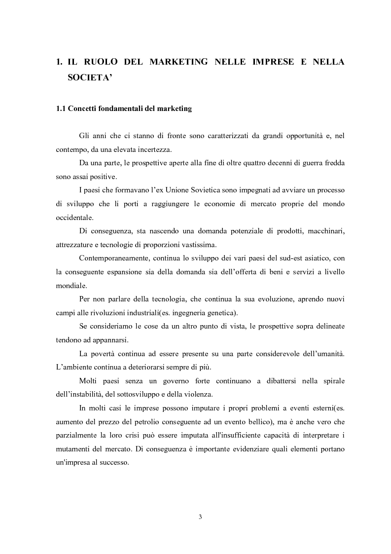 Anteprima della tesi: Il marketing mix e le sue applicazioni in aziende che operano nel settore moda, Pagina 3
