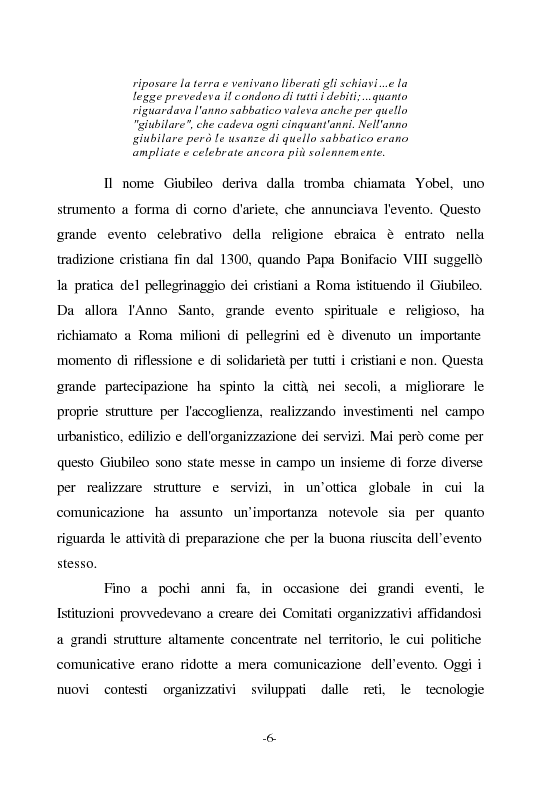 Anteprima della tesi: Le nuove vie del Giubileo. Il ruolo delle reti nell'agenzia romana, Pagina 2
