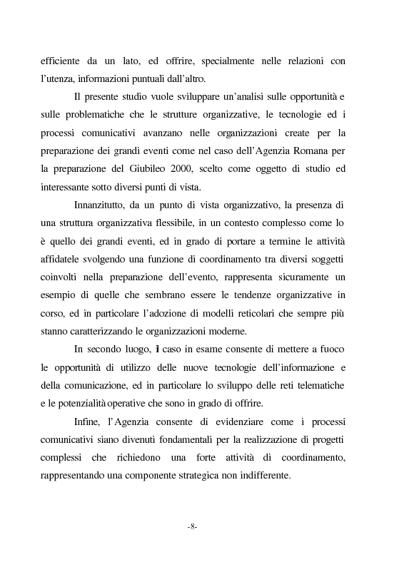 Anteprima della tesi: Le nuove vie del Giubileo. Il ruolo delle reti nell'agenzia romana, Pagina 4