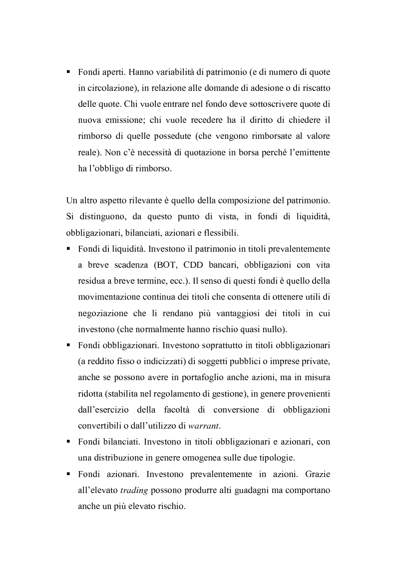 Anteprima della tesi: I fondi comuni di investimento: elementi di valutazione della performance, Pagina 12
