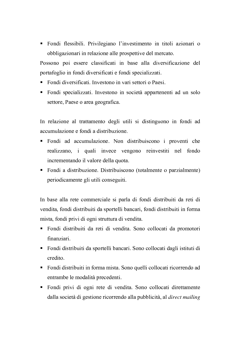Anteprima della tesi: I fondi comuni di investimento: elementi di valutazione della performance, Pagina 13