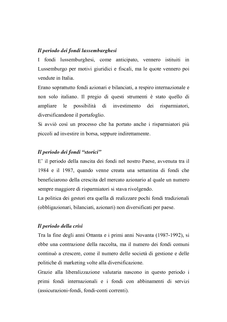 Anteprima della tesi: I fondi comuni di investimento: elementi di valutazione della performance, Pagina 8