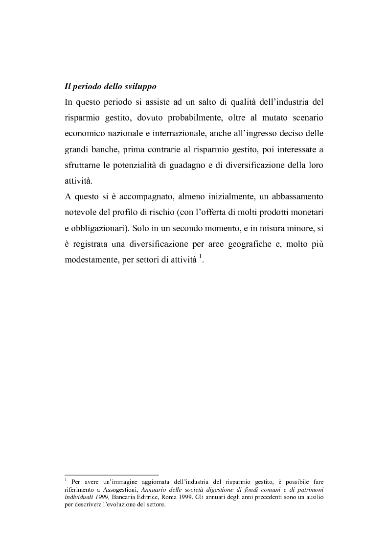 Anteprima della tesi: I fondi comuni di investimento: elementi di valutazione della performance, Pagina 9