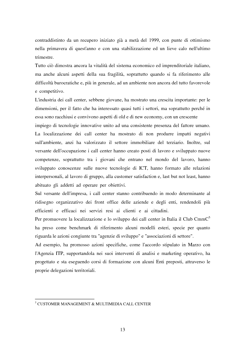 Anteprima della tesi: Strutture organizzative e di gestione del personale nei call center, Pagina 10