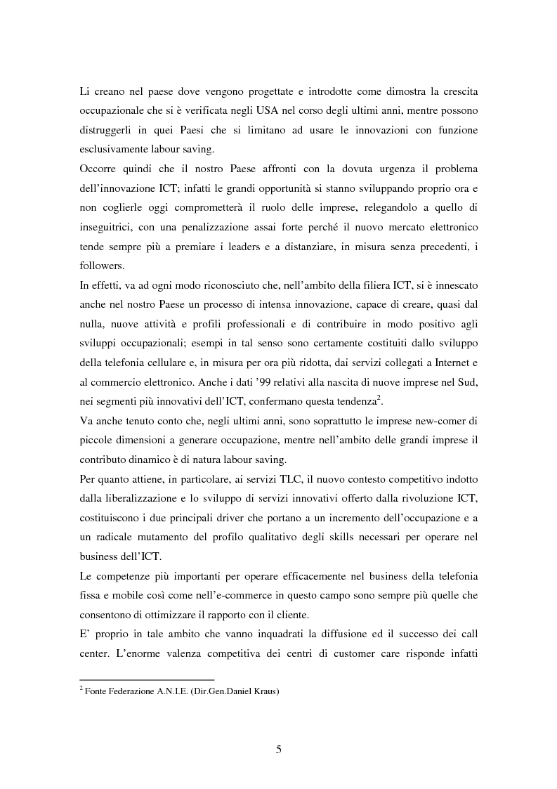 Anteprima della tesi: Strutture organizzative e di gestione del personale nei call center, Pagina 2