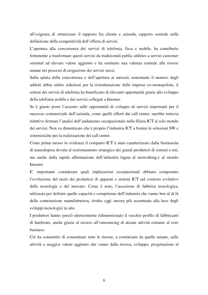 Anteprima della tesi: Strutture organizzative e di gestione del personale nei call center, Pagina 3