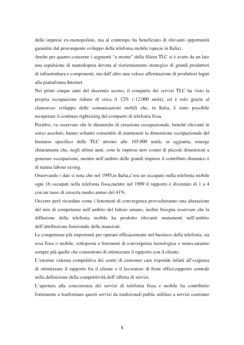 Anteprima della tesi: Strutture organizzative e di gestione del personale nei call center, Pagina 5
