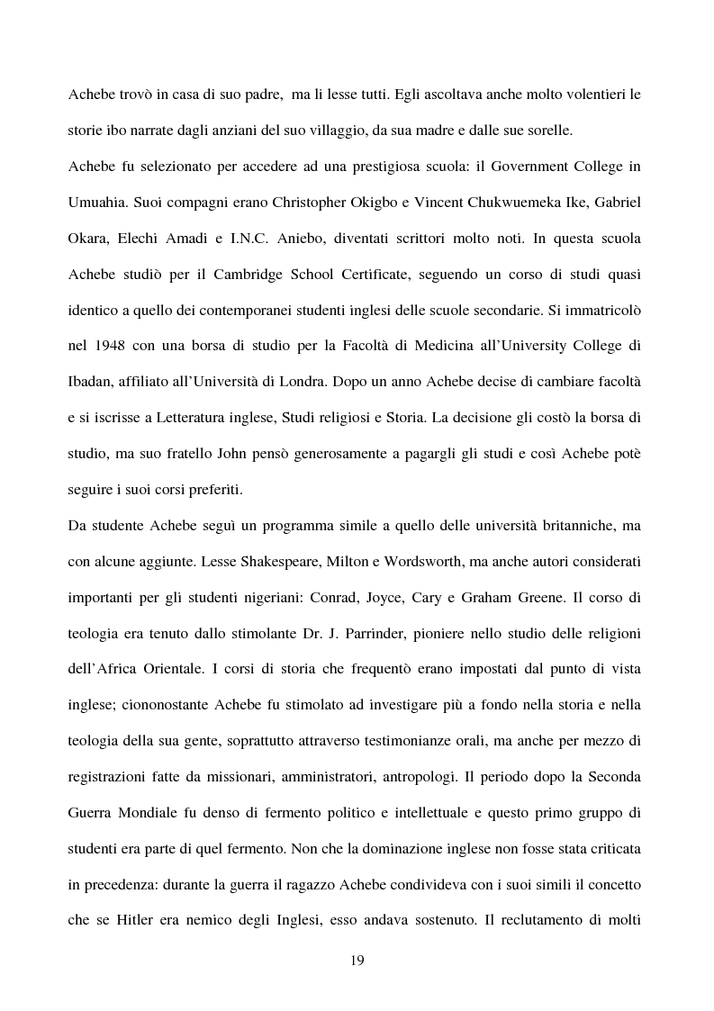 Anteprima della tesi: Tematiche e linguaggio in Anthills of the Savannah di Chinua Achebe, Pagina 14