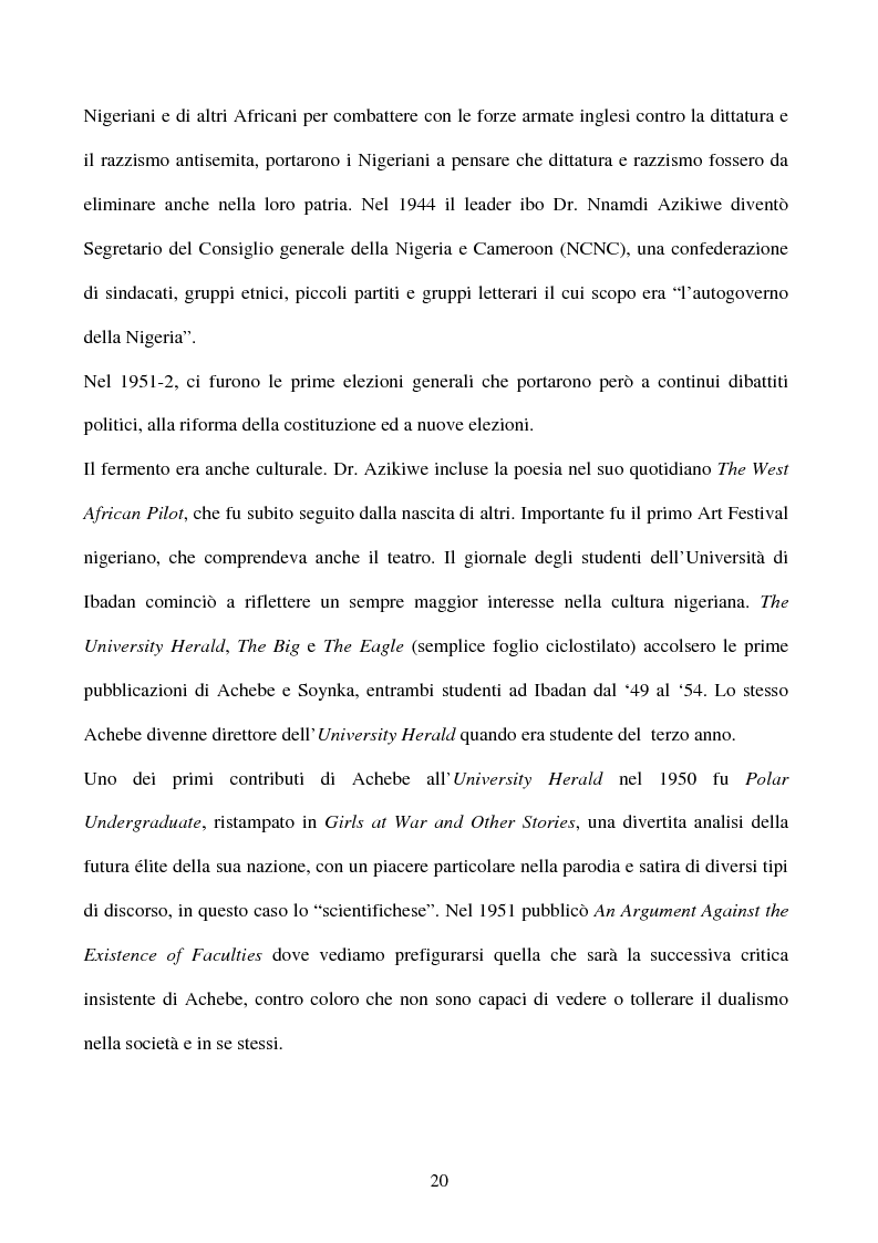 Anteprima della tesi: Tematiche e linguaggio in Anthills of the Savannah di Chinua Achebe, Pagina 15
