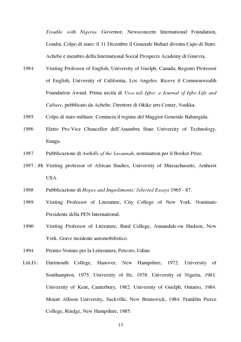 Anteprima della tesi: Tematiche e linguaggio in Anthills of the Savannah di Chinua Achebe, Pagina 8
