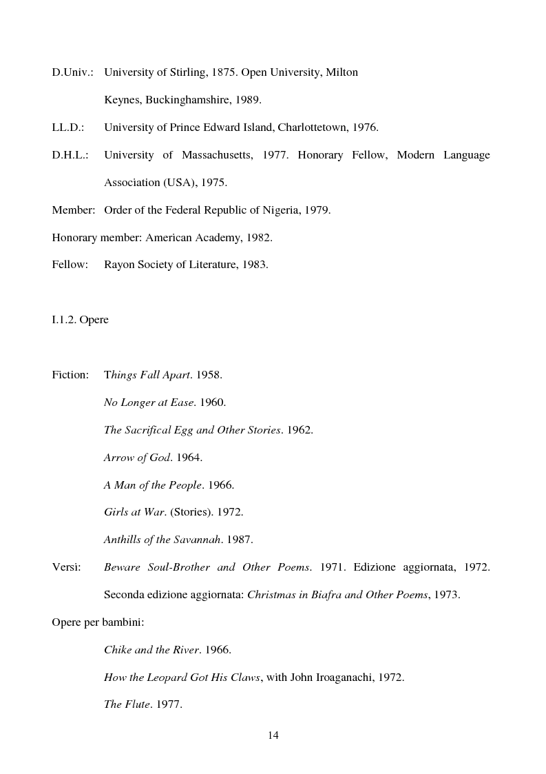 Anteprima della tesi: Tematiche e linguaggio in Anthills of the Savannah di Chinua Achebe, Pagina 9