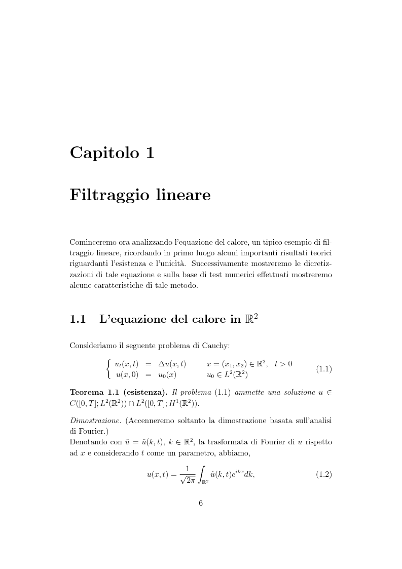 Anteprima della tesi: Metodi di controllo ottimo attivo nella elaborazione adattativa di immagine, Pagina 4