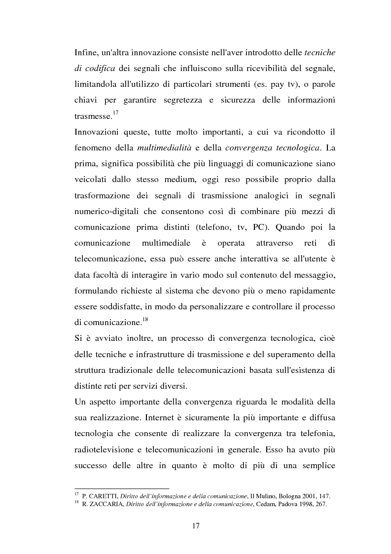 Anteprima della tesi: La libertà di informazione ed altre problematiche connesse alla telefonia mobile di terza generazione, Pagina 11