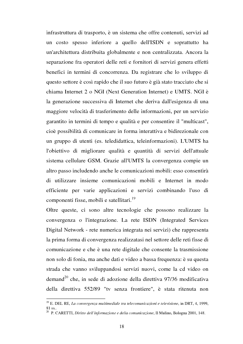 Anteprima della tesi: La libertà di informazione ed altre problematiche connesse alla telefonia mobile di terza generazione, Pagina 12