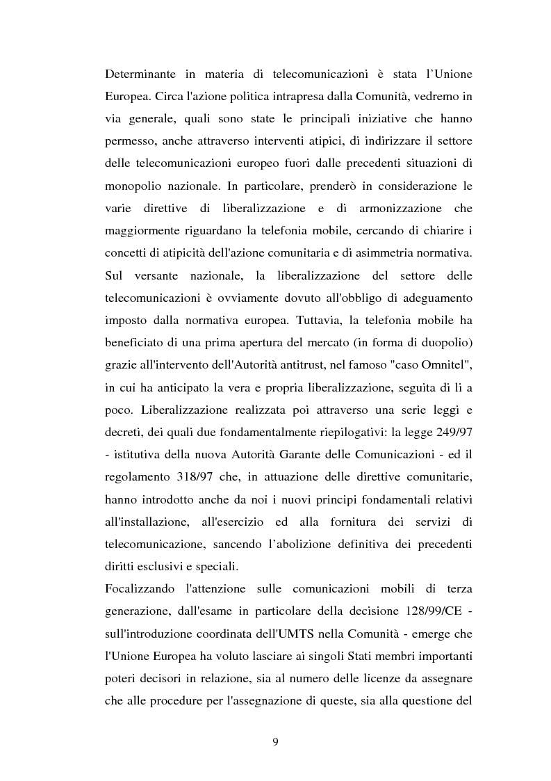 Anteprima della tesi: La libertà di informazione ed altre problematiche connesse alla telefonia mobile di terza generazione, Pagina 3
