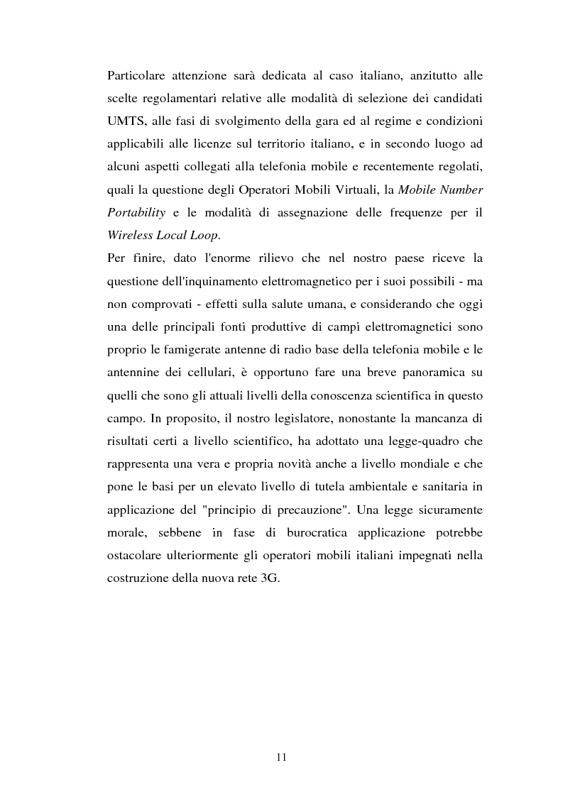 Anteprima della tesi: La libertà di informazione ed altre problematiche connesse alla telefonia mobile di terza generazione, Pagina 5
