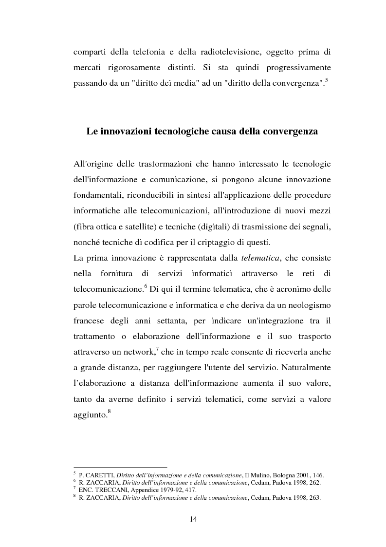 Anteprima della tesi: La libertà di informazione ed altre problematiche connesse alla telefonia mobile di terza generazione, Pagina 8
