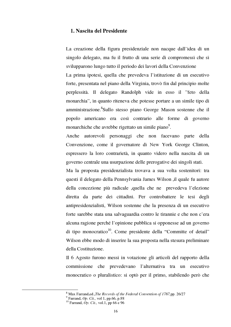 Anteprima della tesi: Evoluzione dei rapporti tra il Presidente degli Stati Uniti ed il Congresso, Pagina 12