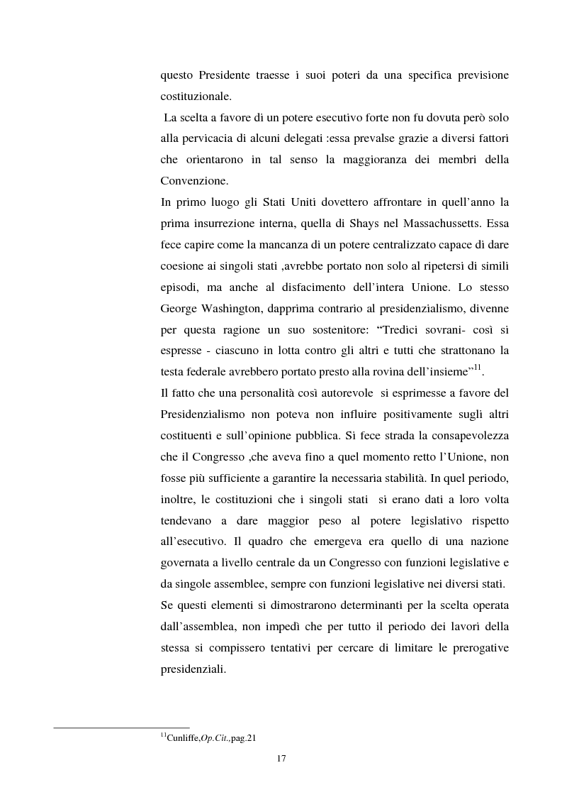 Anteprima della tesi: Evoluzione dei rapporti tra il Presidente degli Stati Uniti ed il Congresso, Pagina 13