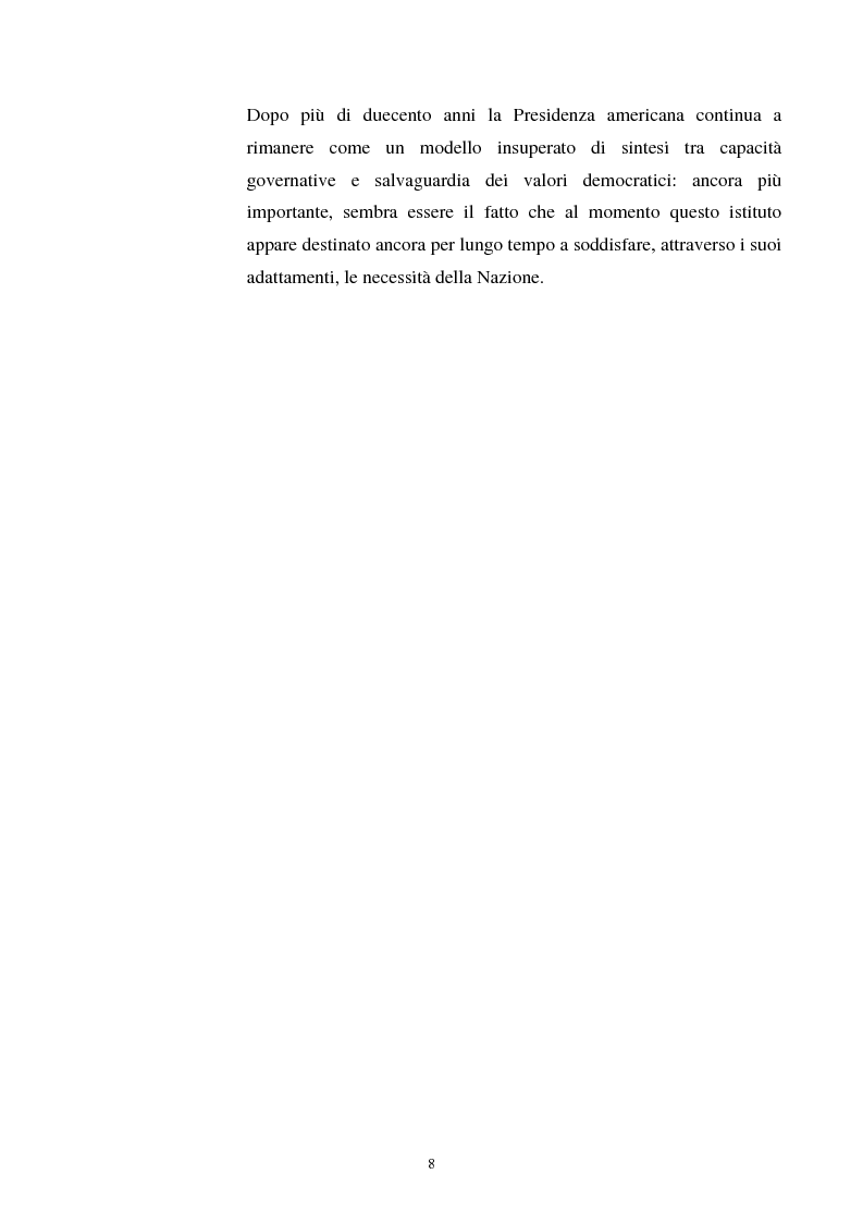 Anteprima della tesi: Evoluzione dei rapporti tra il Presidente degli Stati Uniti ed il Congresso, Pagina 4