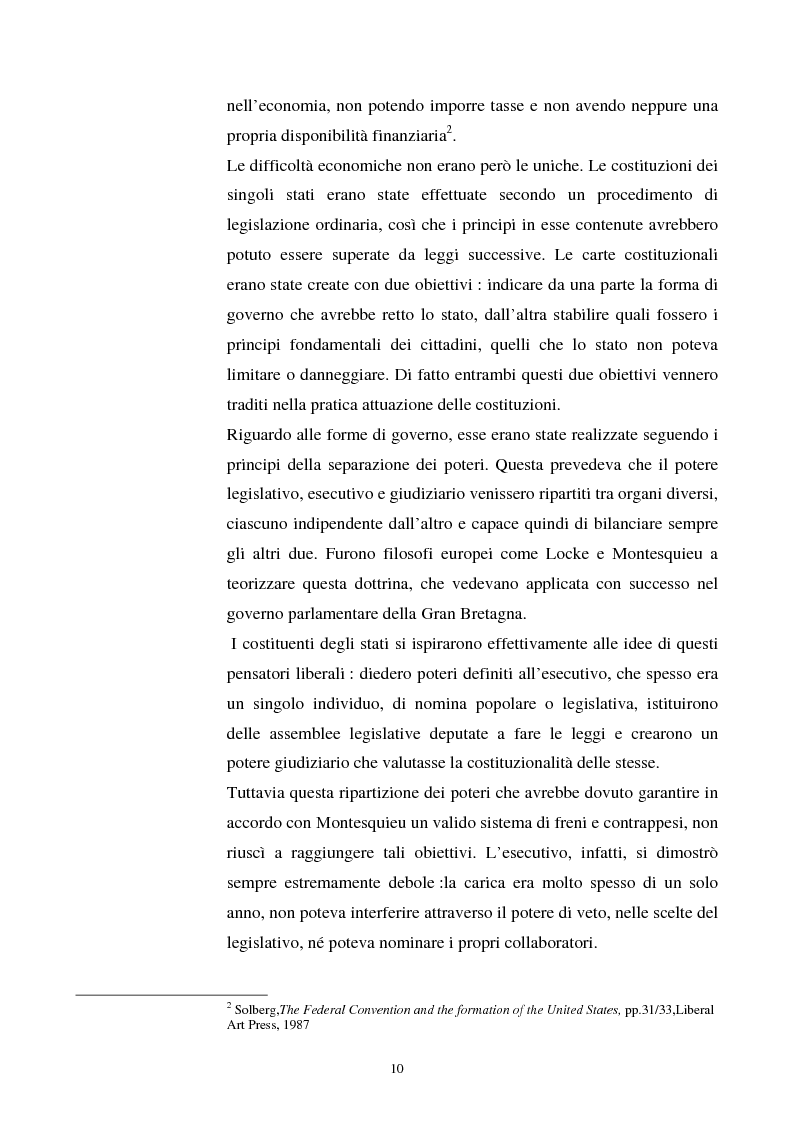 Anteprima della tesi: Evoluzione dei rapporti tra il Presidente degli Stati Uniti ed il Congresso, Pagina 6