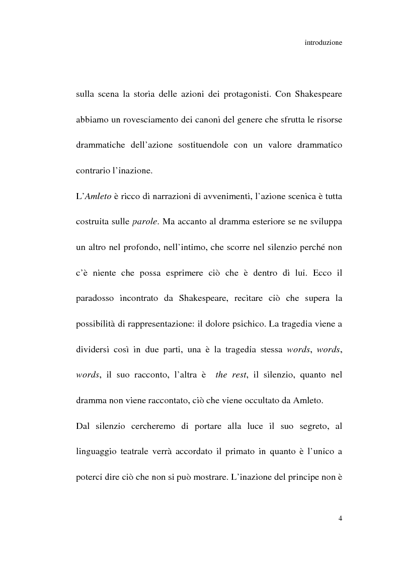 Anteprima della tesi: Amleto: so tell him the rest is silence, Pagina 3