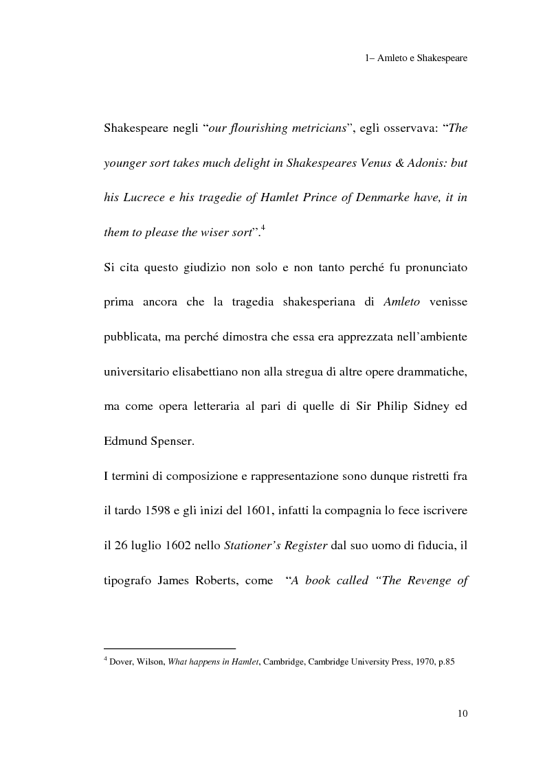 Anteprima della tesi: Amleto: so tell him the rest is silence, Pagina 8