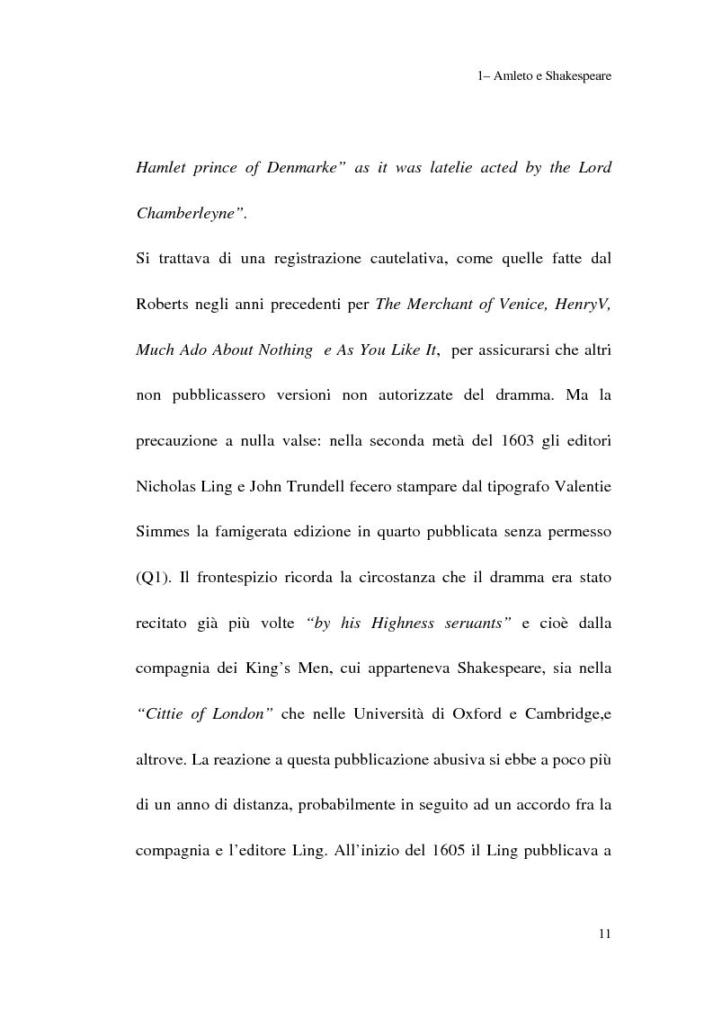 Anteprima della tesi: Amleto: so tell him the rest is silence, Pagina 9