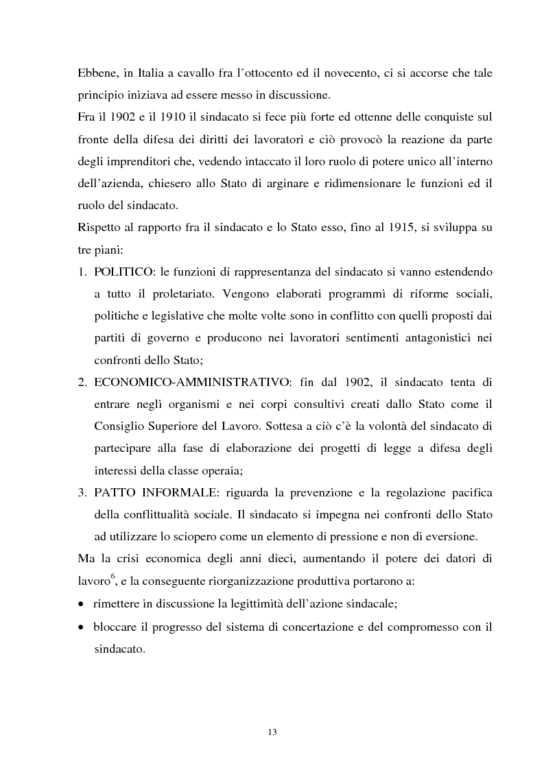 Anteprima della tesi: Un'analisi della sindacalizzazione in Italia, Pagina 10