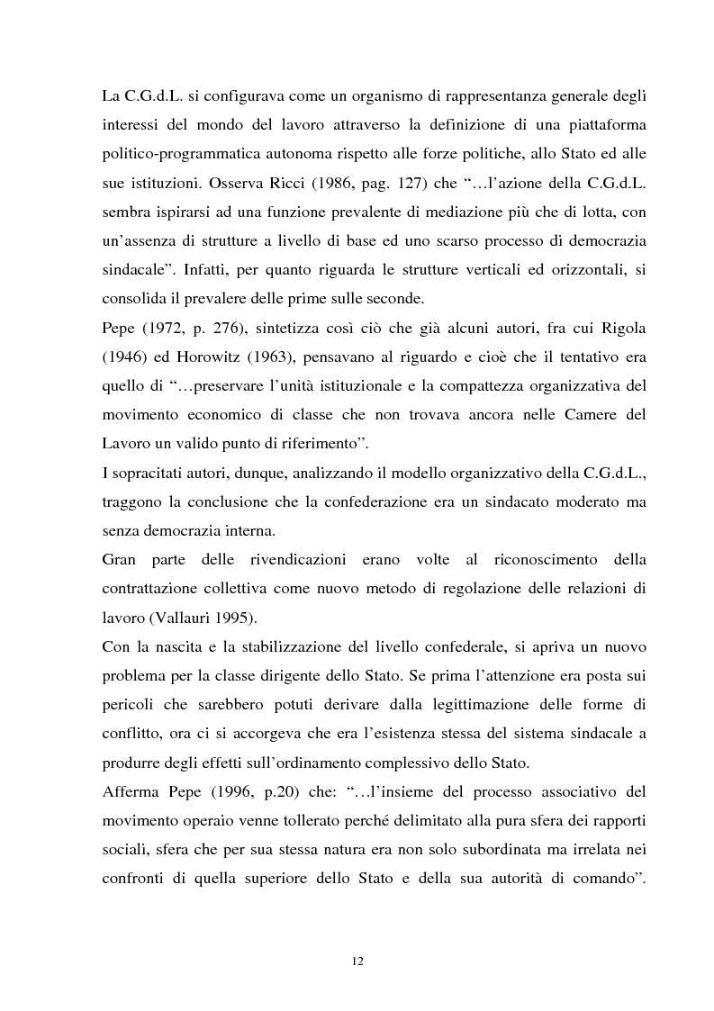 Anteprima della tesi: Un'analisi della sindacalizzazione in Italia, Pagina 9
