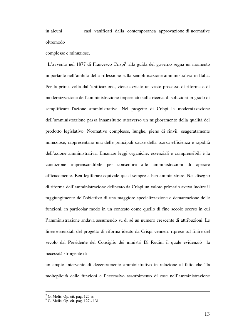 Anteprima della tesi: La semplificazione dei procedimenti amministrativi, Pagina 8