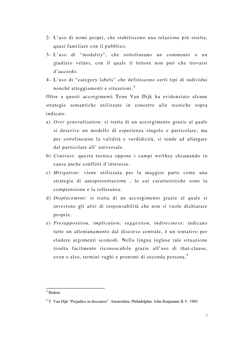 Anteprima della tesi: Englishness e italianità nei discorsi giornalistici: Tim Parks, Jeremy Paxman, Beppe Severgnini, Pagina 7