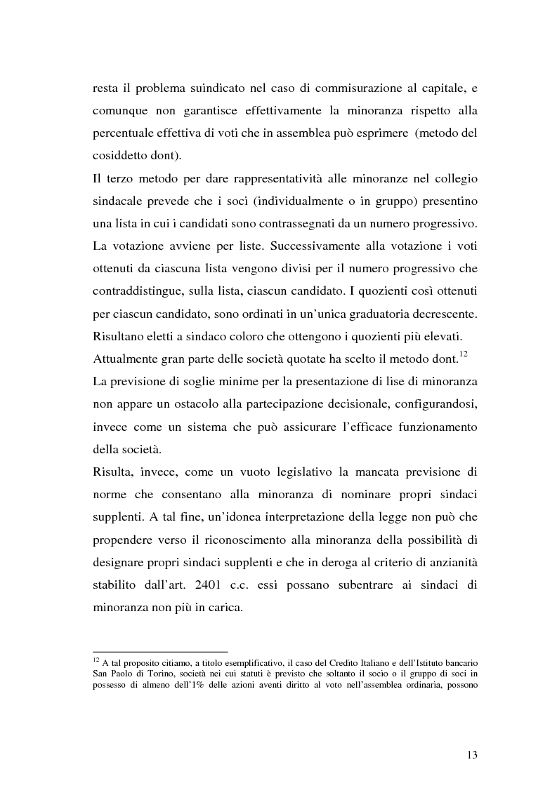 Anteprima della tesi: Il collegio sindacale dopo la riforma Draghi, Pagina 13