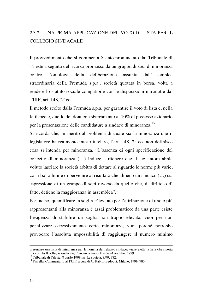 Anteprima della tesi: Il collegio sindacale dopo la riforma Draghi, Pagina 14