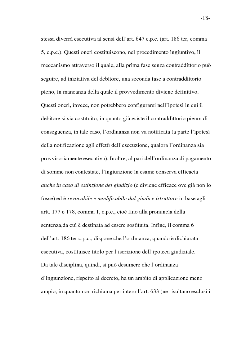 Anteprima della tesi: L'esecutorietà provvisoria del decreto ingiuntivo, Pagina 13