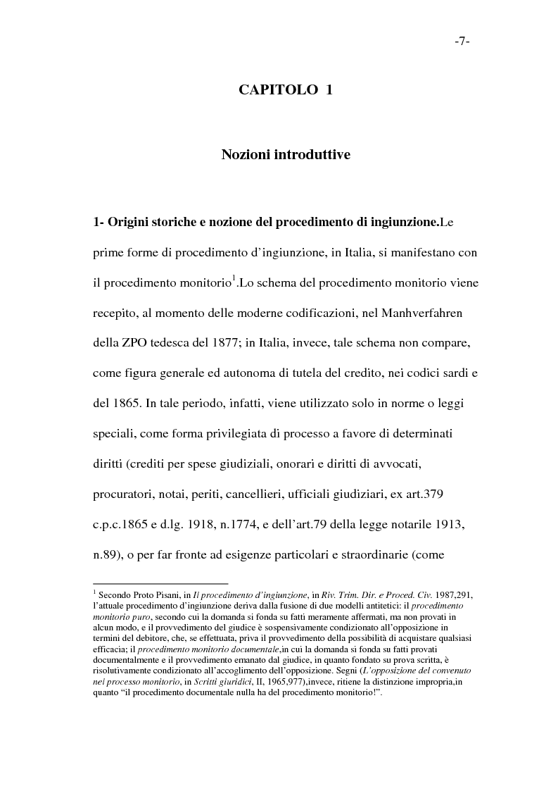 Anteprima della tesi: L'esecutorietà provvisoria del decreto ingiuntivo, Pagina 2