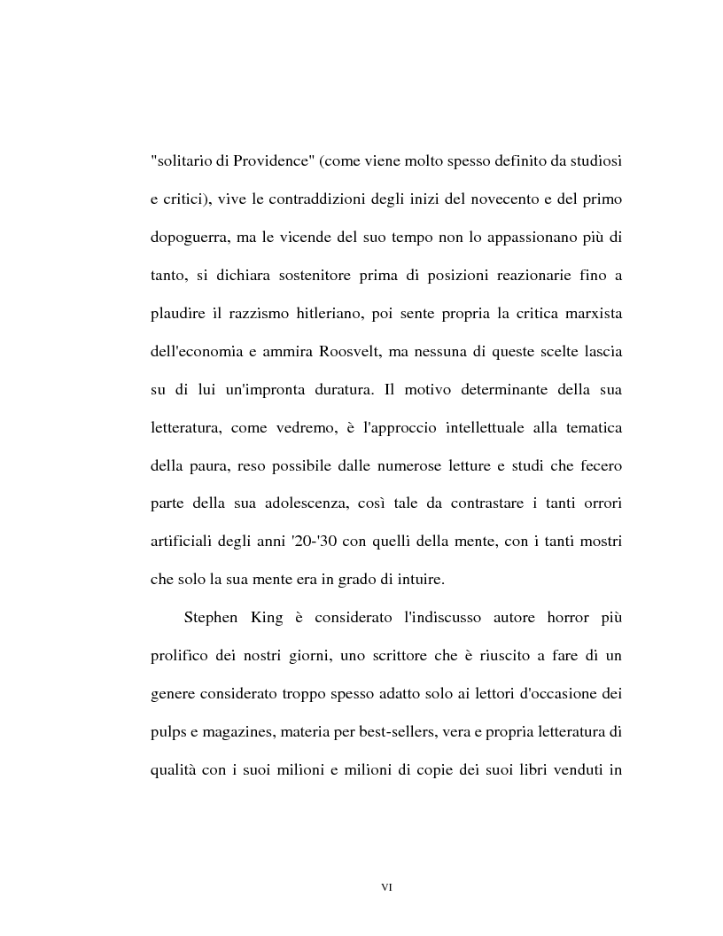 Anteprima della tesi: Il mostruoso in H.P. Lovecraft e Stephen King, Pagina 4
