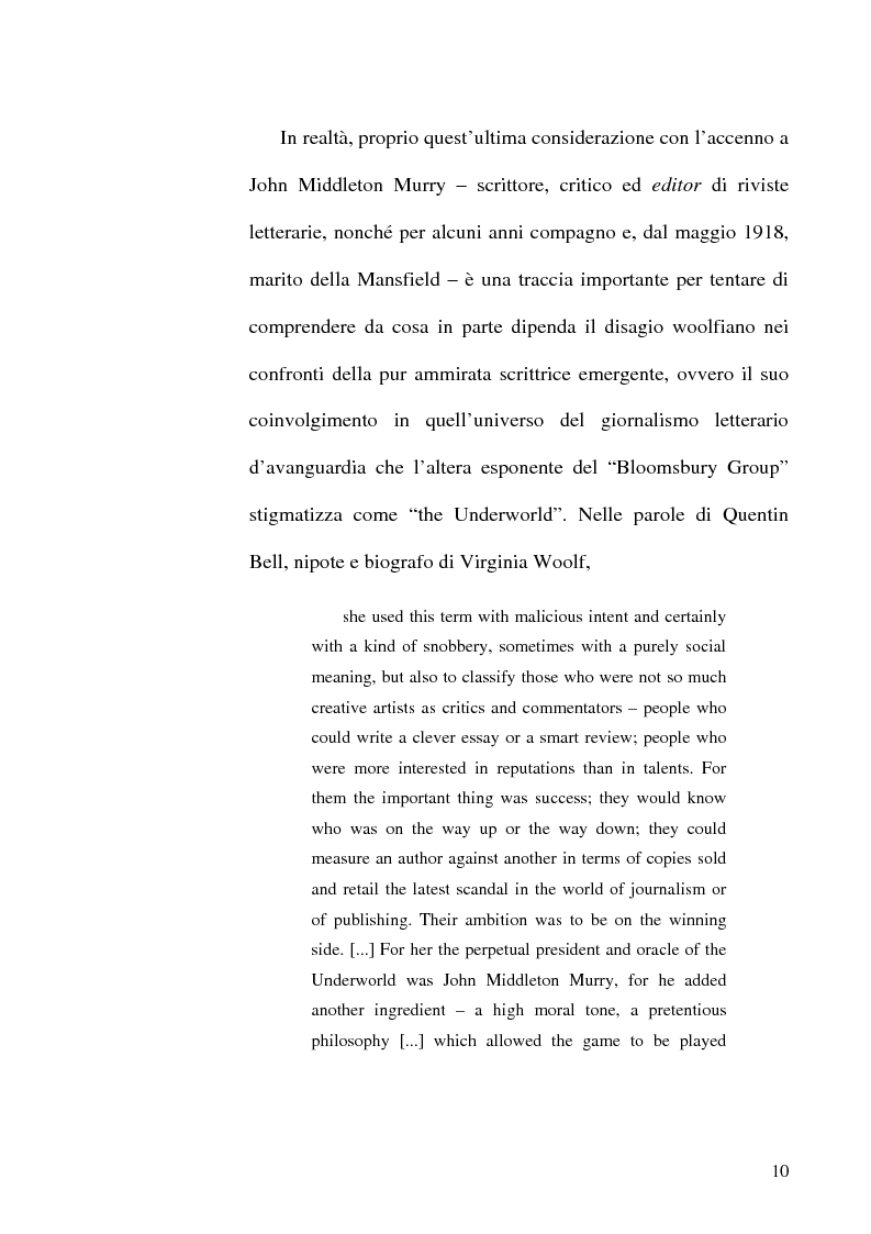 Anteprima della tesi: Simbologia nei racconti di Katherine Mansfield, Pagina 10