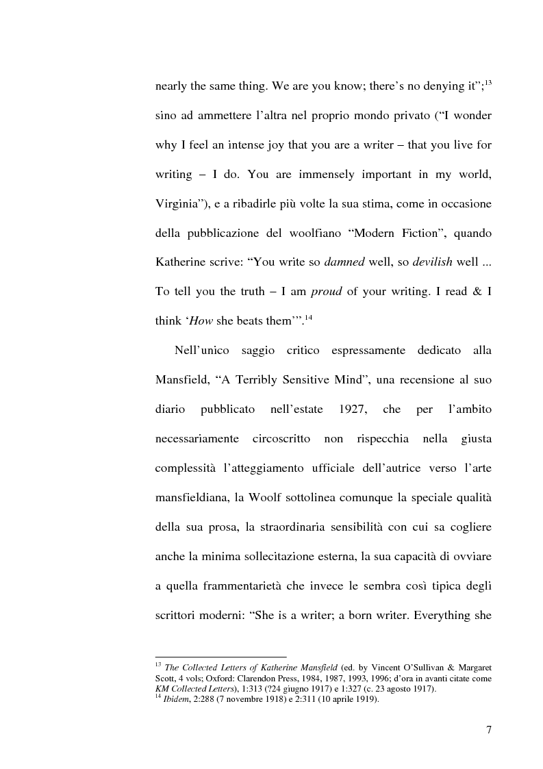 Anteprima della tesi: Simbologia nei racconti di Katherine Mansfield, Pagina 7