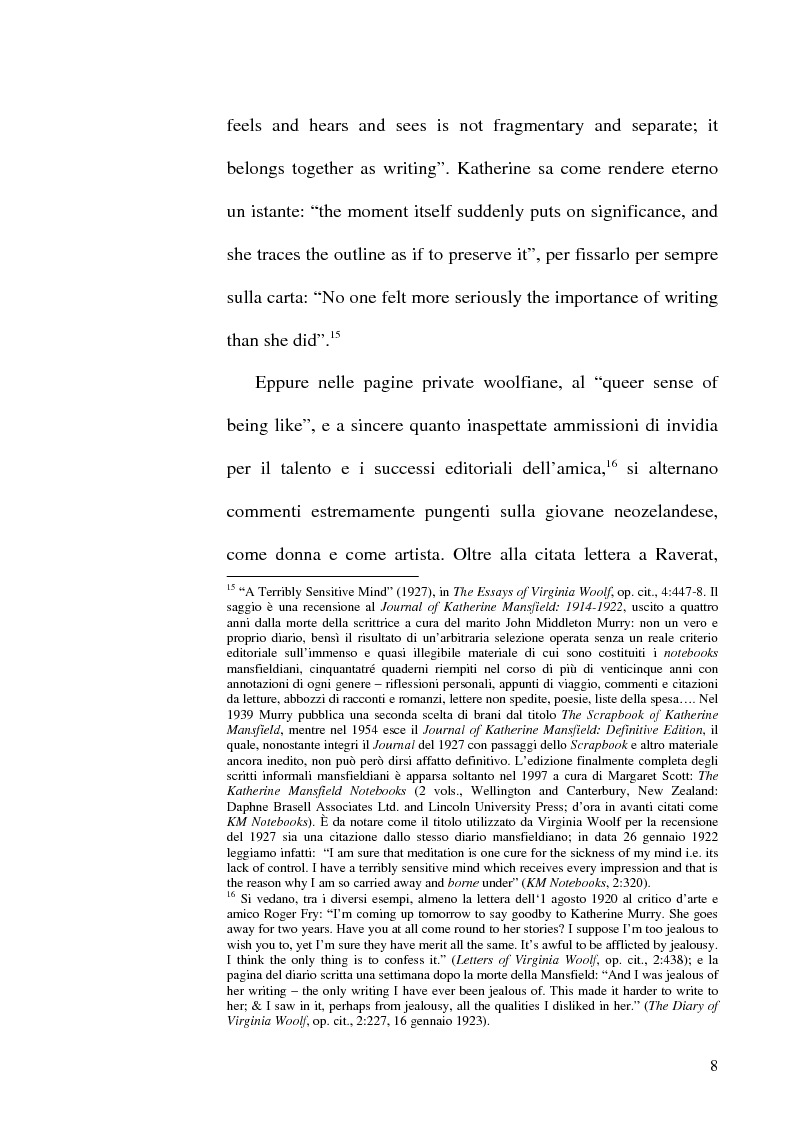 Anteprima della tesi: Simbologia nei racconti di Katherine Mansfield, Pagina 8