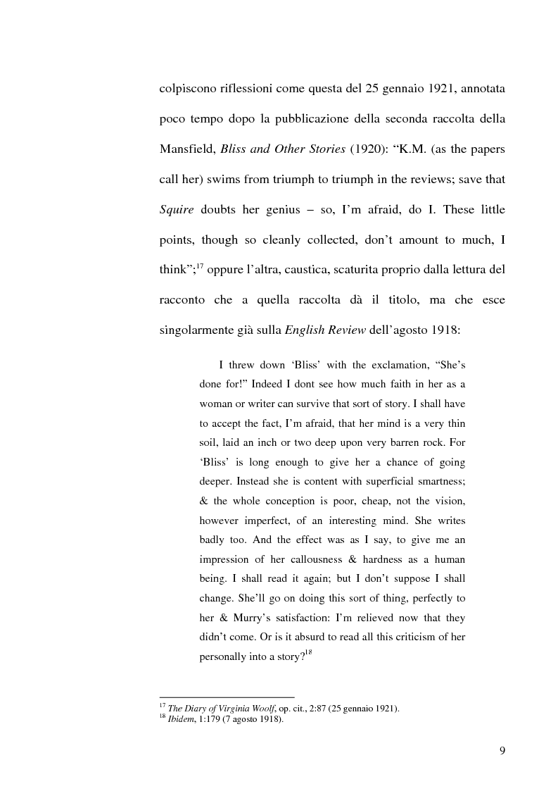 Anteprima della tesi: Simbologia nei racconti di Katherine Mansfield, Pagina 9
