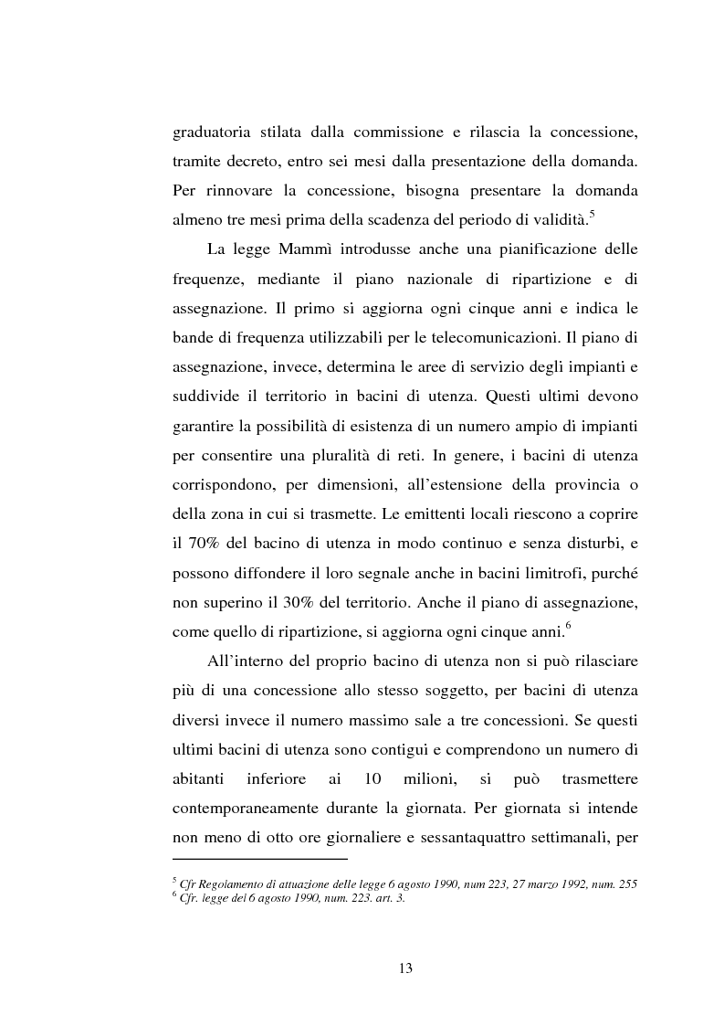 Anteprima della tesi: Palinsesti televisivi ed immagine di rete nelle televisioni locali: il caso di Bergamo tv, Pagina 9