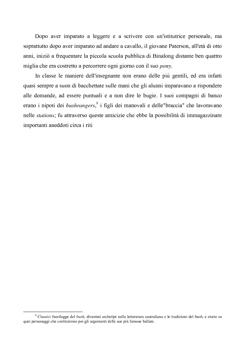 Anteprima della tesi: "Banjo" Paterson: la ballata e il bush, Pagina 5