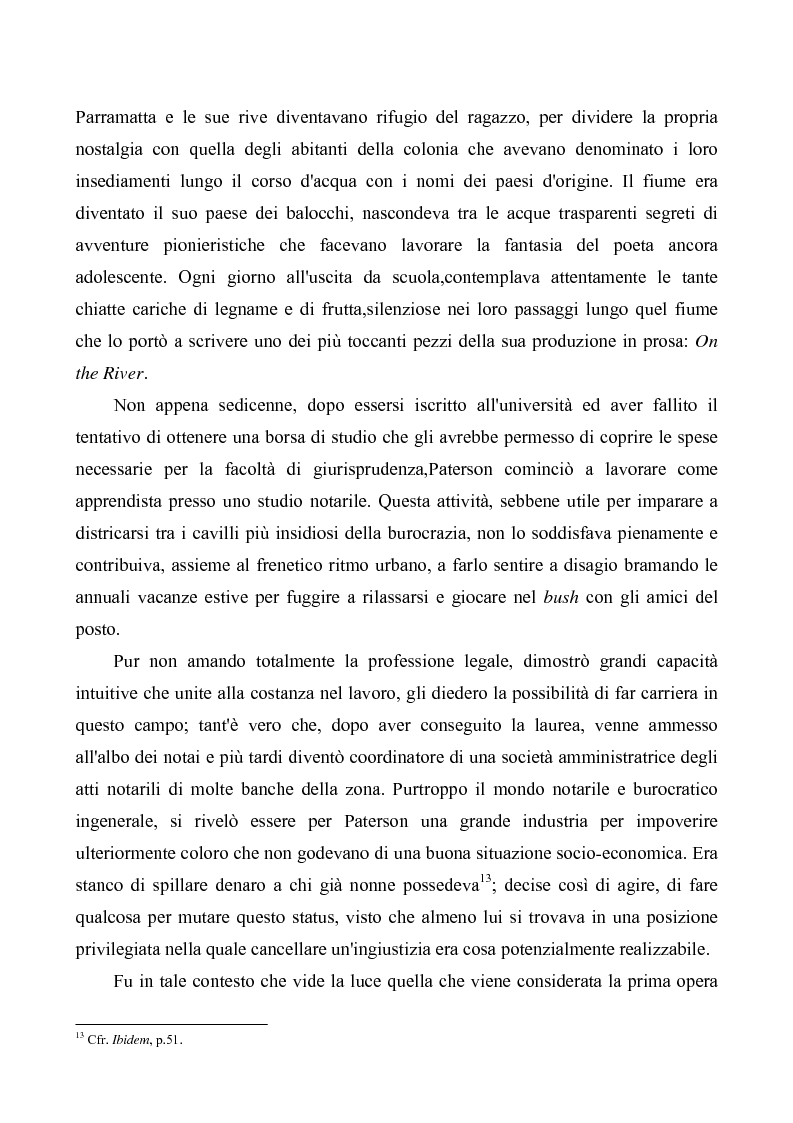 Anteprima della tesi: "Banjo" Paterson: la ballata e il bush, Pagina 9