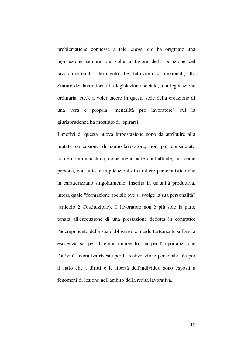 Anteprima della tesi: Il fenomeno del mobbing: la tutela del lavoratore, Pagina 15