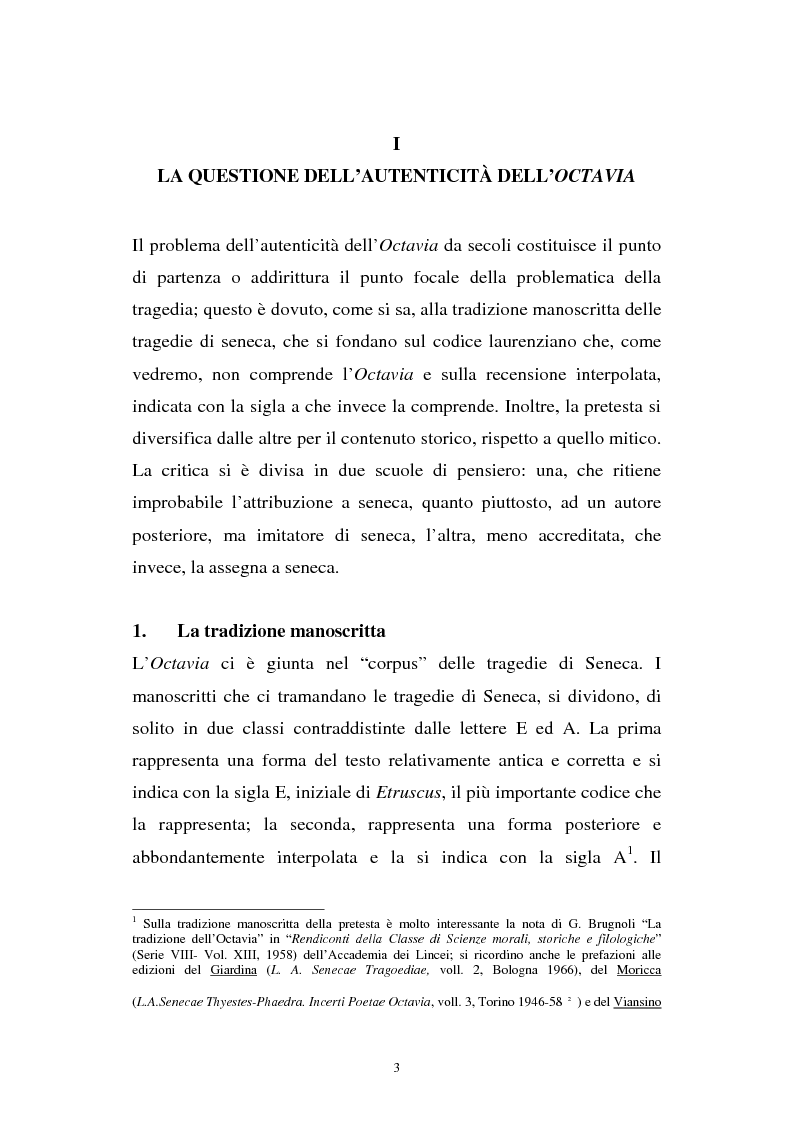 Anteprima della tesi: Ricerche sull'Octavia, Pagina 3