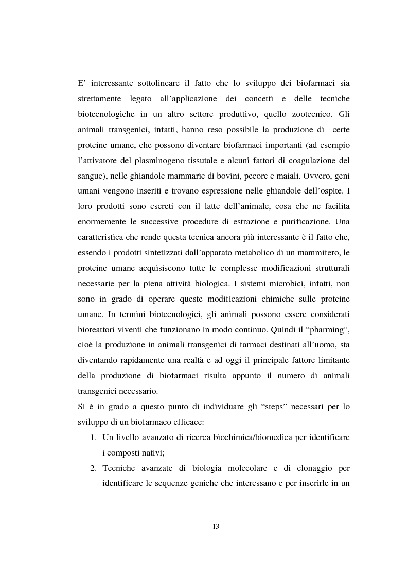 Anteprima della tesi: La valutazione delle aziende biotecnologiche: i possibili ambiti d'intervento degli intermediari finanziari, Pagina 13