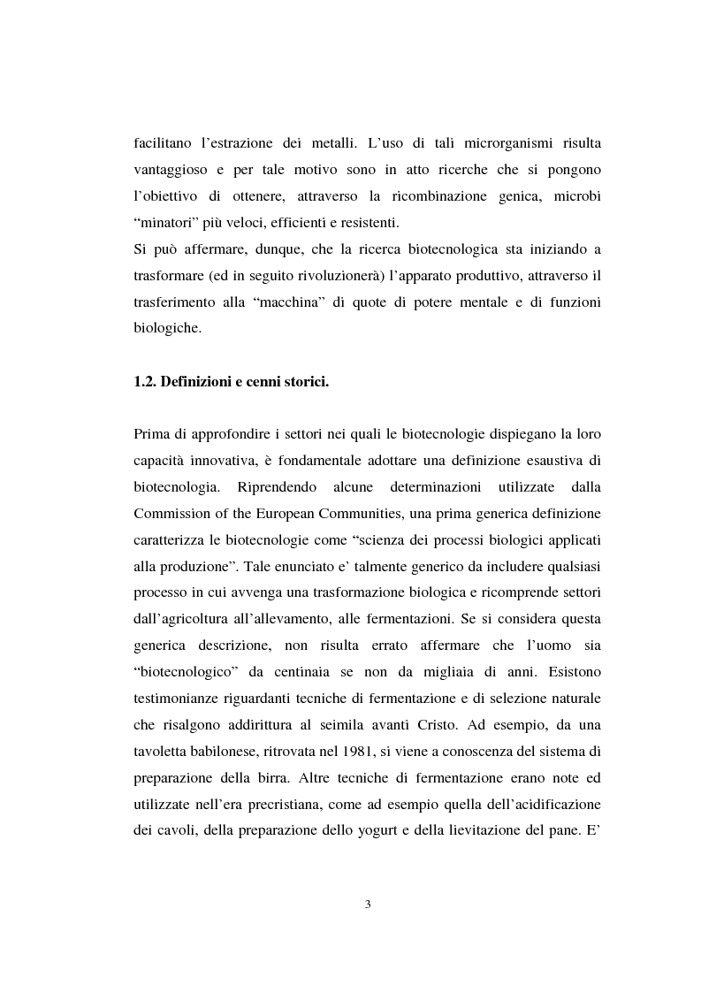 Anteprima della tesi: La valutazione delle aziende biotecnologiche: i possibili ambiti d'intervento degli intermediari finanziari, Pagina 3